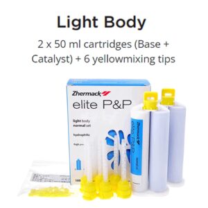 Silicón Fluido Elite P&P Light Body 2×50 ml c/6 Puntas – Zhermack