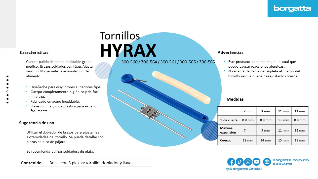 Tornillos Hyrax para Expansión Rápida – Borgatta